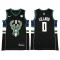 Milwaukee Bucks #0 Damian Lillard Black Statement Swingman Jersey