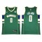 Milwaukee Bucks #0 Damian Lillard Green Swingman Jersey