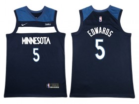 Minnesota Timberwolves #5 Anthony Edwards Navy Swingman Jersey