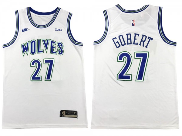 Minnesota Timberwolves #27 Rudy Gobert White Classic Edition Swingman Jersey