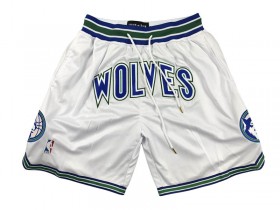 Minnesota Timberwolves White Classic Edition Shorts