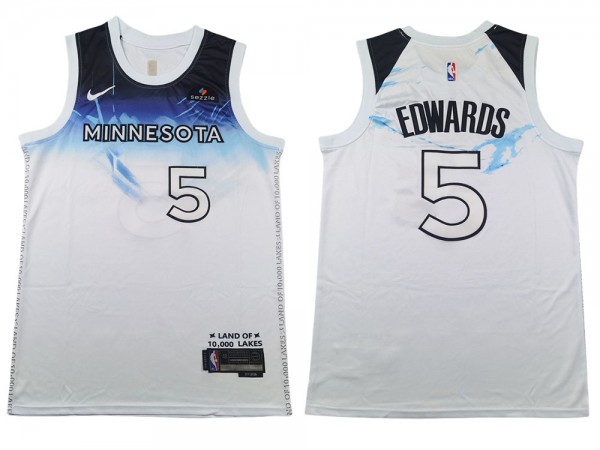 Minnesota Timberwolves #5 Anthony Edwards White 2024/25 City Edition Swingman Jersey Minnesota Timberwolves #5 Anthony Edwards White 2024/25 City Edition Swingman Jersey