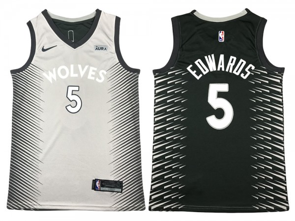 Minnesota Timberwolves #5 Anthony Edwards Gray City Edition Swingman Jersey