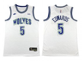 Minnesota Timberwolves #5 Anthony Edwards White Classic Edition Swingman Jersey