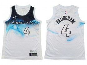 Minnesota Timberwolves #4 Rob Dillingham White 2024/25 City Edition Swingman Jersey