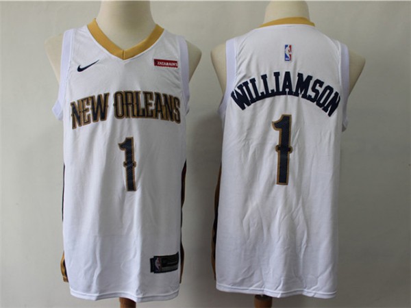 New Orleans Pelicans #1 Zion Williamson White Swingman Jersey