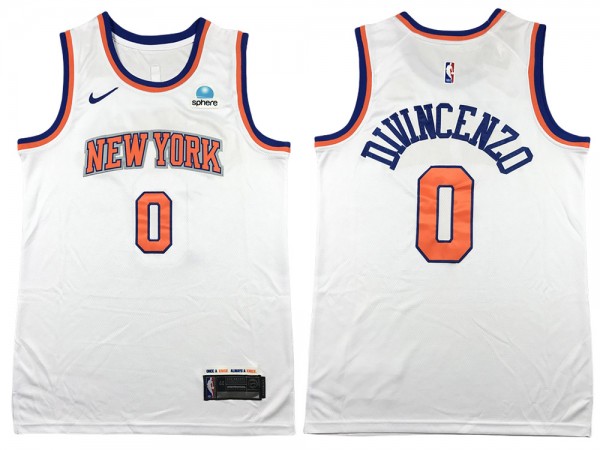 New York Knicks #0 Donte DiVincenzo White Swingman Jersey