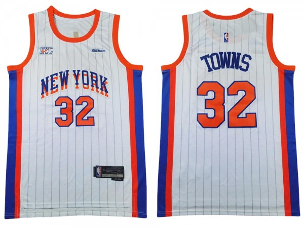 New York Knicks #32 Karl-Anthony Towns White 2024/25 City Edition Swingman Jersey New York Knicks #32 Karl-Anthony Towns White 2024/25 City Edition Swingman Jersey