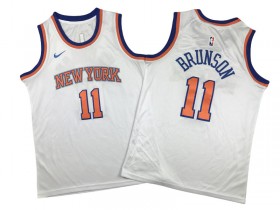 New York Knicks #11 Jalen Brunson White Swingman Jersey
