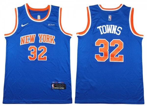 New York Knicks #32 Karl-Anthony Towns Blue Swingman Jersey New York Knicks #32 Karl-Anthony Towns Blue Swingman Jersey