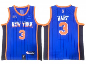 New York Knicks #3 Josh Hart Blue 2023/24 City Edition Swingman Jersey