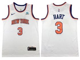 New York Knicks #3 Josh Hart White Swingman Jersey