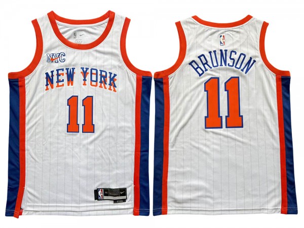 New York Knicks #11 Jalen Brunson White 2024/25 City Edition Swingman Jersey