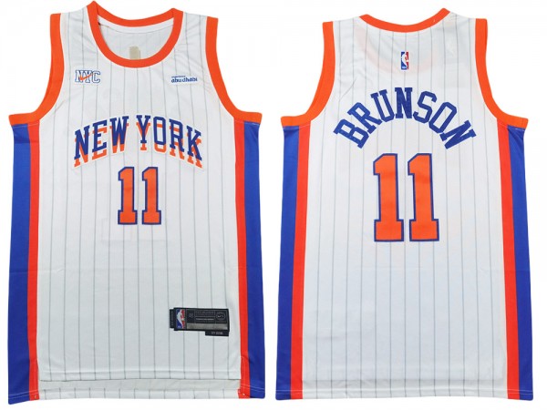 New York Knicks #11 Jalen Brunson White 2024/25 City Edition Swingman Jersey