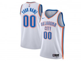 Custom Oklahoma City Thunder White 2022/23 Association Edition Swingman Jersey