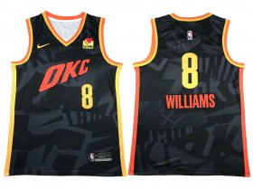 Oklahoma City Thunder #8 Jalen Williams Navy 2023/24 City Edition Swingman Jersey