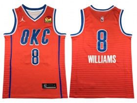 Oklahoma City Thunder #8 Jalen Williams Orange Swingman Jersey