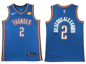 Oklahoma City Thunder #2 Shai Gilgeous-Alexander Blue Swingman Jersey