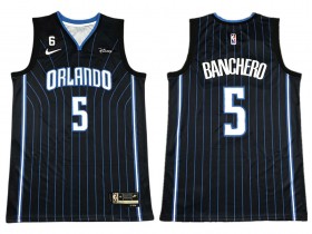 Orlando Magic #5 Paolo Banchero Black Swingman Jersey