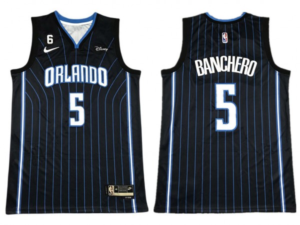 Orlando Magic #5 Paolo Banchero Black Swingman Jersey