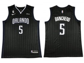 Orlando Magic #5 Paolo Banchero 2022/23 Black City Edition Swingman Jersey