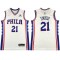 Philadelphia 76ers #21 Joel Embiid White 75th Anniversary Swingman Jersey