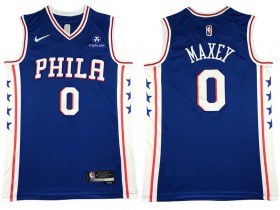 Philadelphia 76ers #0 Tyrese Maxey Royal Swingman Jersey