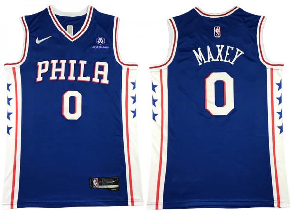 Philadelphia 76ers #0 Tyrese Maxey Royal Swingman Jersey