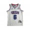 Philadelphia 76ers #6 Julius Erving White Hardwood Classics Jersey