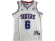 Philadelphia 76ers #6 Julius Erving White Hardwood Classics Jersey