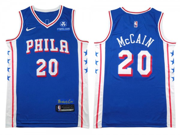 Philadelphia 76ers #20 Jared McCain Blue Swingman Jersey Philadelphia 76ers #20 Jared McCain Blue Swingman Jersey