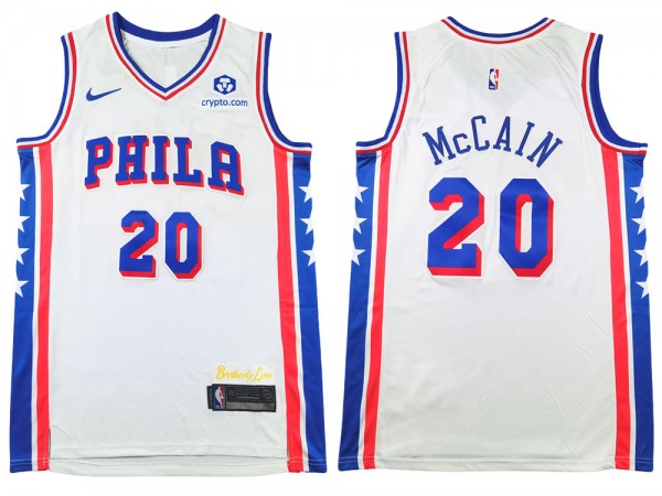 Philadelphia 76ers #20 Jared McCain White Swingman Jersey