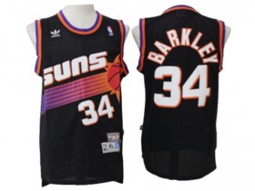 Phoenix Suns #34 Charles Barkley Black Hardwood Classic Jersey