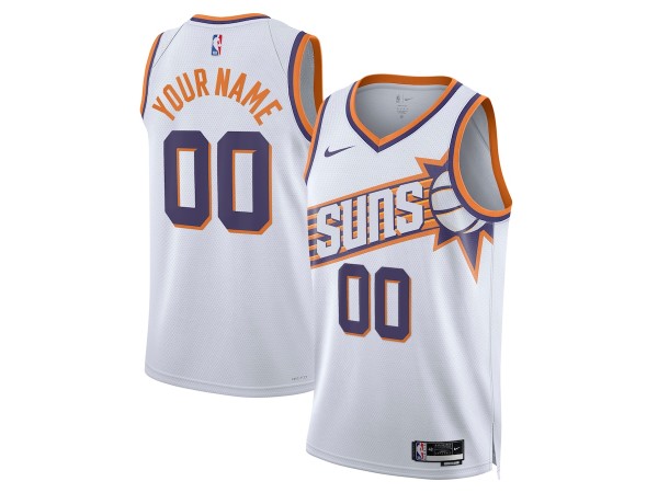 Custom Phoenix Suns White 2023/24 Swingman Jersey