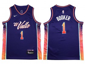 Phoenix Suns #1 Devin Booker Purple 2023/24 City Edition Swingman Jersey