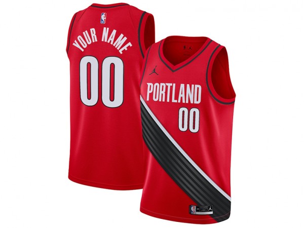 Custom Portland Trail Blazers Red Statement Edition Jersey