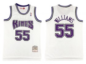 M&N Sacramento Kings #55 Jason Williams White Hardwood Classic Jersey