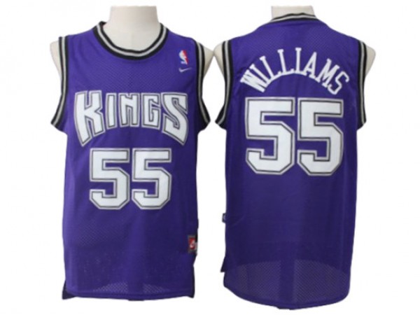 Sacramento Kings #55 Jason Williams Purple Throwback Jersey