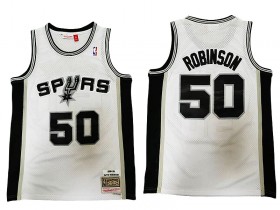 M&N San Antonio Spurs #50 David Robinson White 1998/99 Hardwood Classics Jersey