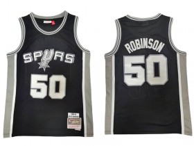 M&N San Antonio Spurs #50 David Robinson Black 1998/99 Hardwood Classics Jersey