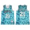 M&N San Antonio Spurs #21 Tim Duncan Blue Sky Hardwood Classics Jersey