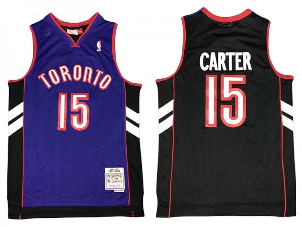 M&N Toronto Raptors #15 Vince Carter Purple/Black 1999-00 Hardwood Classics Jersey