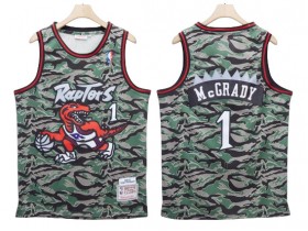 M&N Toronto Raptors #1 Tracy McGrady Camo 1996/97 Hardwood Classics Jersey