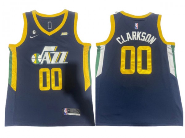 Utah Jazz #00 Jordan Clarkson Navy Swingman Jersey