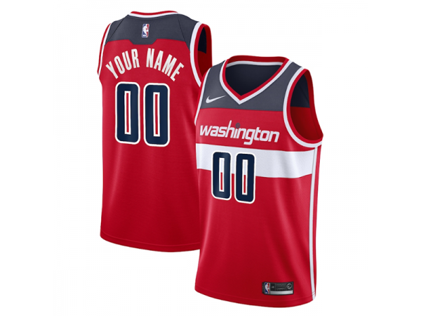 Custom Washington Wizards Red Icon Edition Jersey