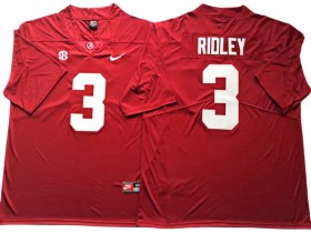 Alabama Crimson Tide #3 Calvin Ridley Red Football Jersey