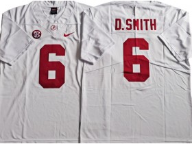 Alabama Crimson Tide #6 DeVonta Smith White Football Jersey