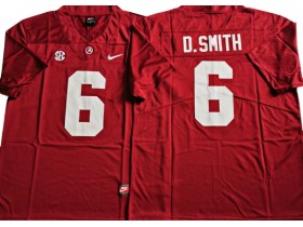 Alabama Crimson Tide #6 DeVonta Smith Red Football Jersey