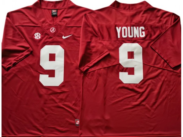 Alabama Crimson Tide #9 BRYCE YOUNG Red Football Jersey