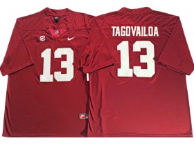 Alabama Crimson Tide #13 Tua Tagovailoa Red Football Jersey